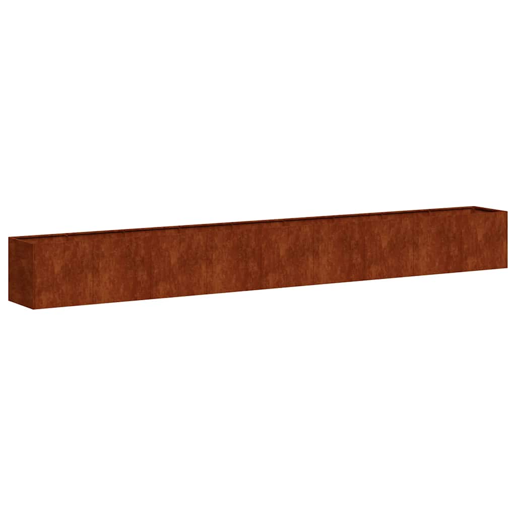 Vidaxl plantenbak roestig 360x40x40 cm weervast staal