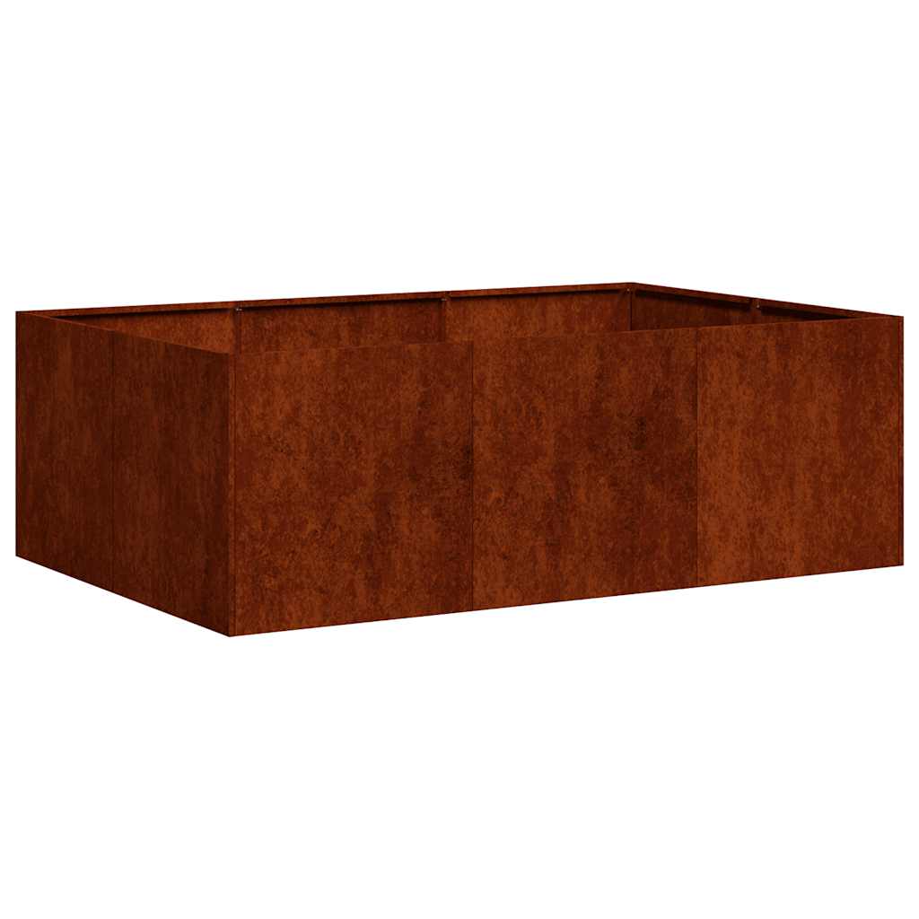 Vidaxl plantenbak roestig 120x80x40 cm weervast staal
