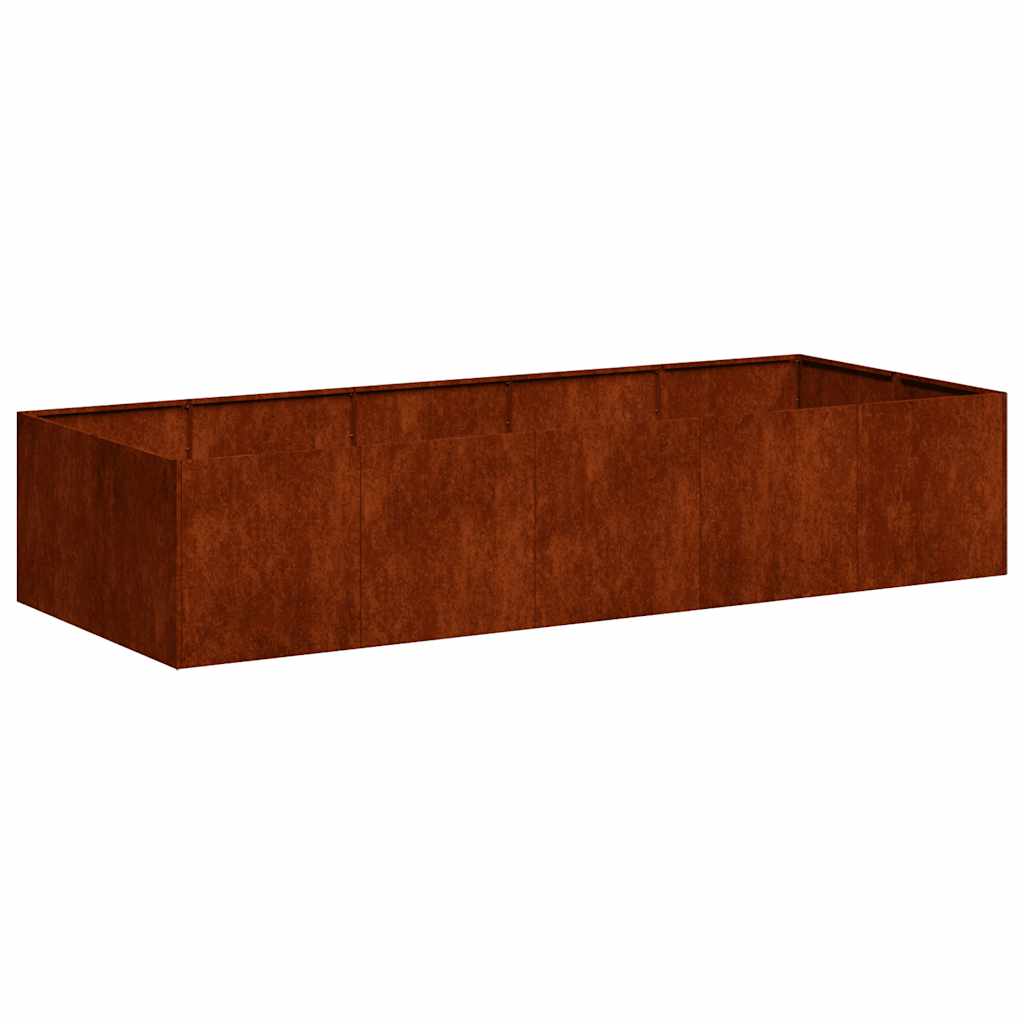 Vidaxl plantenbak roestig 200x80x40 cm weervast staal