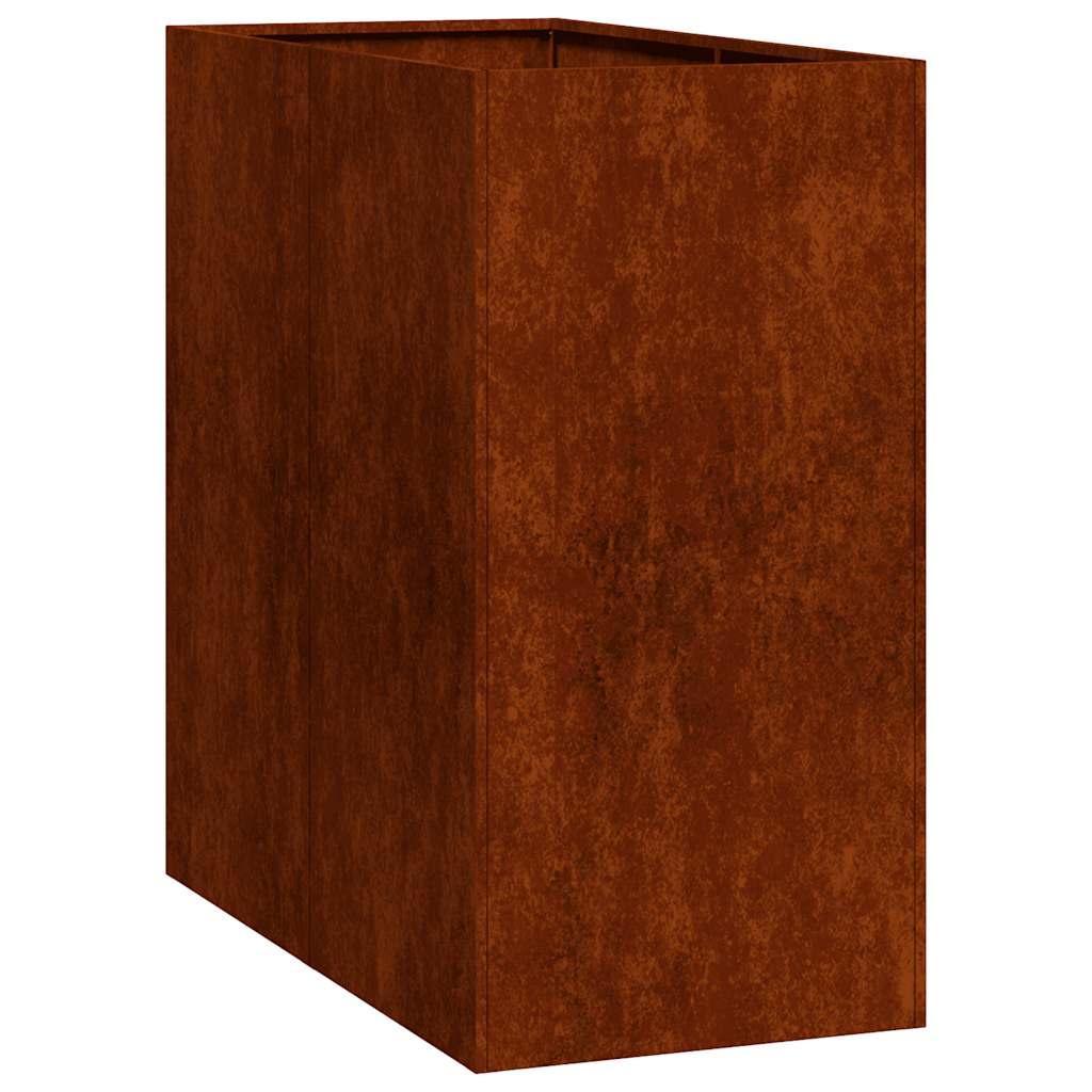 Vidaxl plantenbak roestig 40x80x80 cm weervast staal