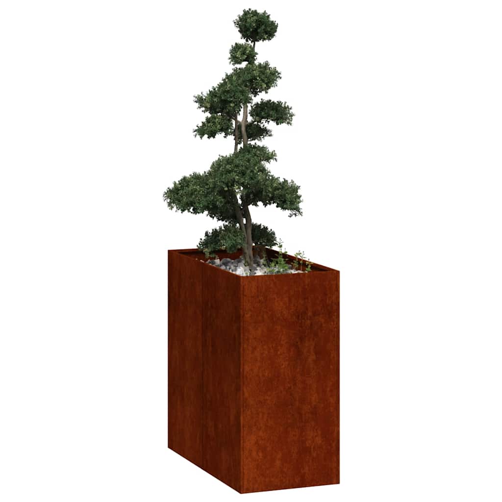 Vidaxl plantenbak roestig 40x80x80 cm weervast staal