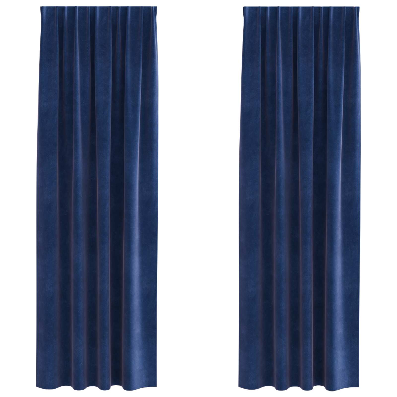 Vidaxl verduisterende gordijnen 2 pcs donkerblauw 140 x 260 cm fluweel
