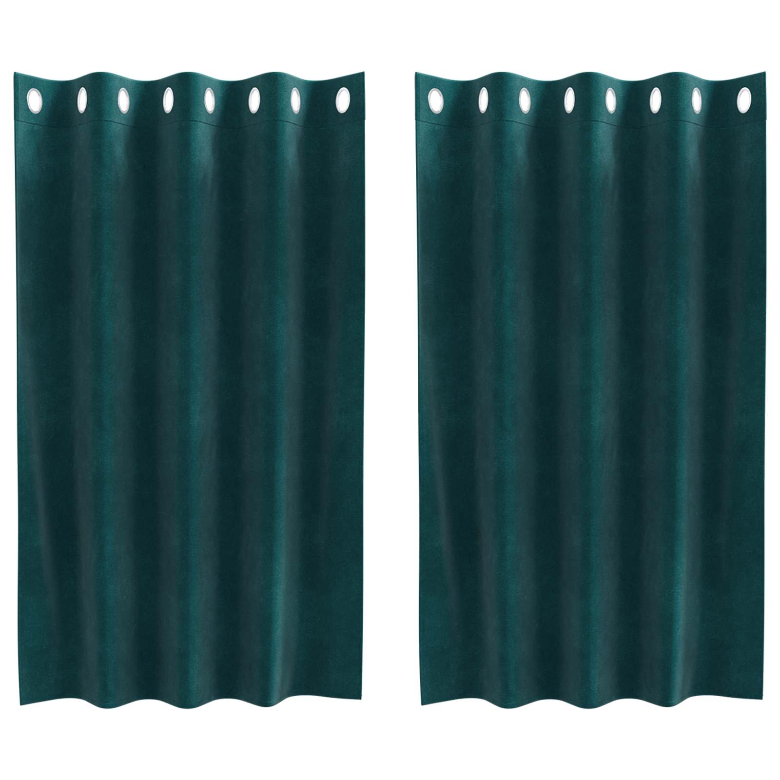 Vidaxl verduisterende gordijnen 2 pcs donkergroen 140 x 140 cm fluweel
