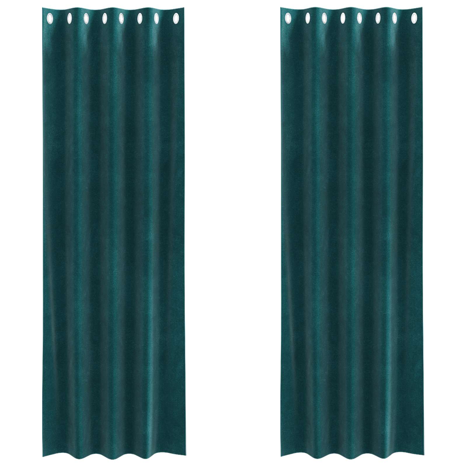Vidaxl verduisterende gordijnen 2 pcs donkergroen 140 x 245 cm fluweel