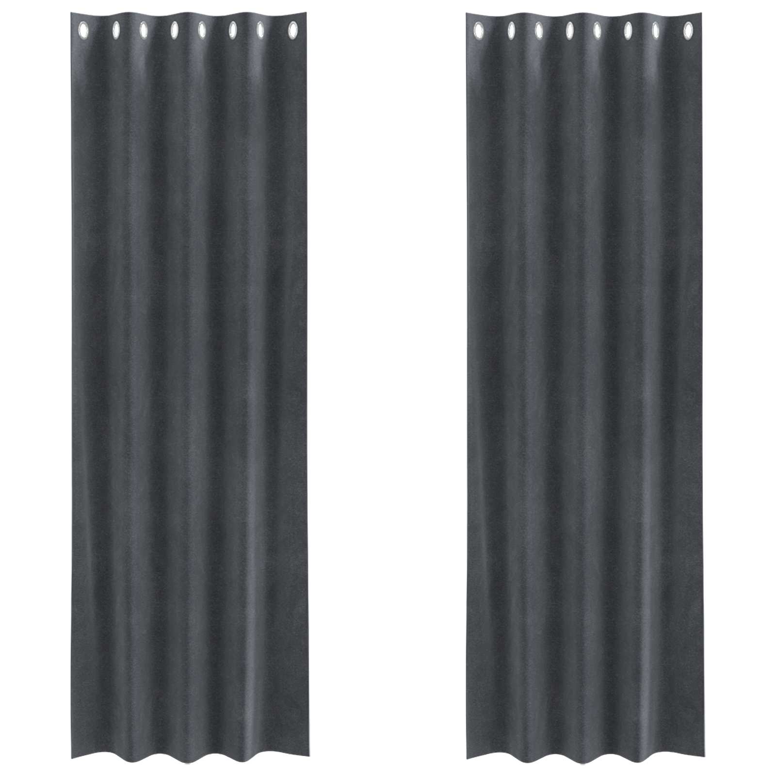 Vidaxl verduisterende gordijnen 2 pcs lichtgrijs 140 x 225 cm fluweel