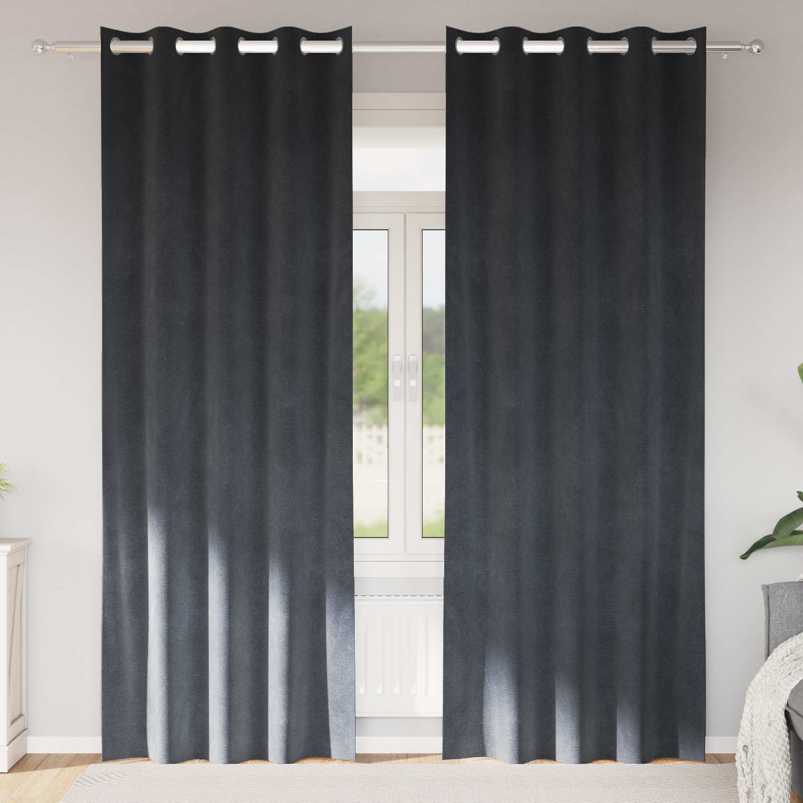 Vidaxl verduisterende gordijnen 2 pcs lichtgrijs 140 x 260 cm fluweel
