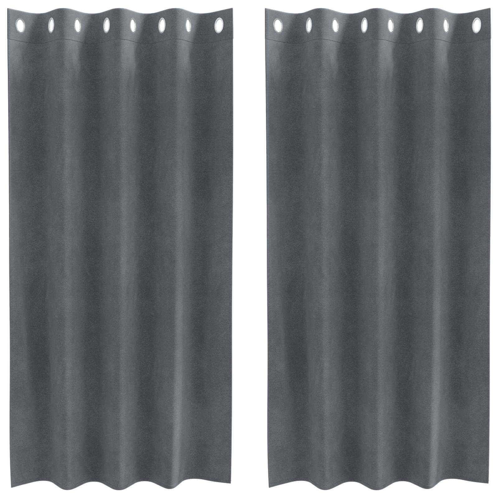 Vidaxl verduisterende gordijnen 2 pcs lichtgrijs 140 x 175 cm fluweel