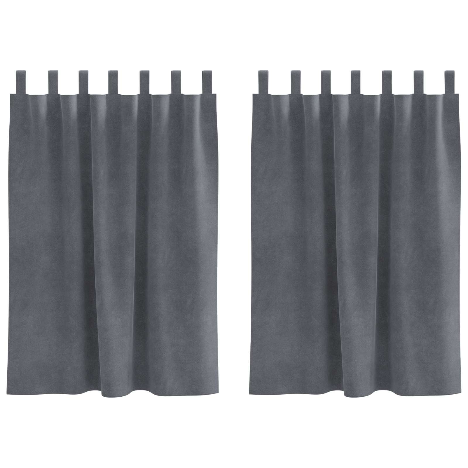 Vidaxl gordijnen 2 st lichtgrijs 140 x 140 cm fluweel