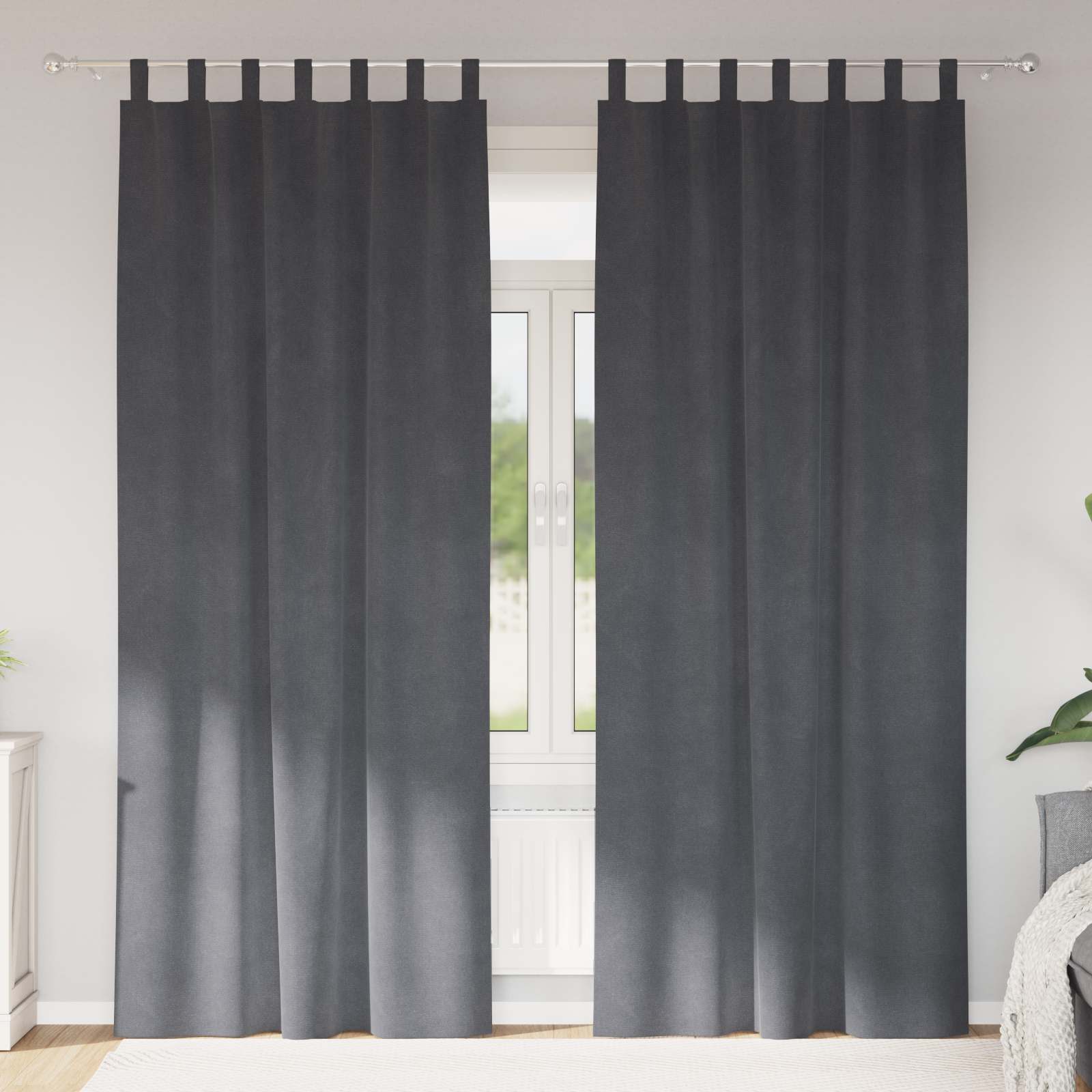 Vidaxl verduisterende gordijnen 2 pcs lichtgrijs 140 x 260 cm fluweel