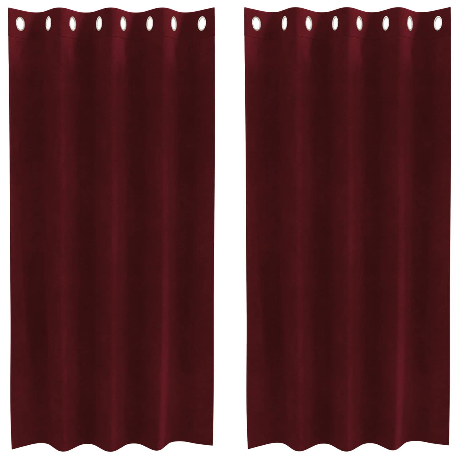 Vidaxl verduisterende gordijnen 2 pcs wijnrood 140 x 175 cm fluweel