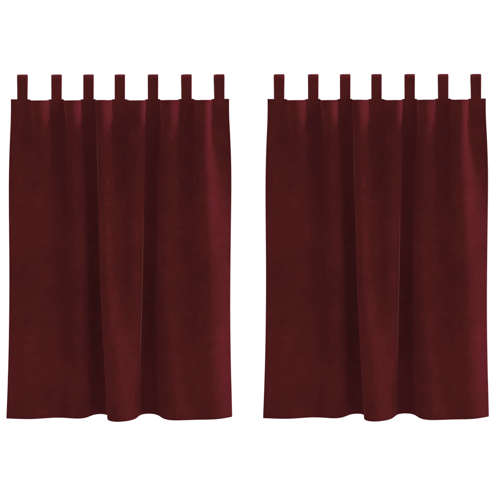 Vidaxl verduisterende gordijnen 2 pcs wijnrood 140 x 140 cm fluweel