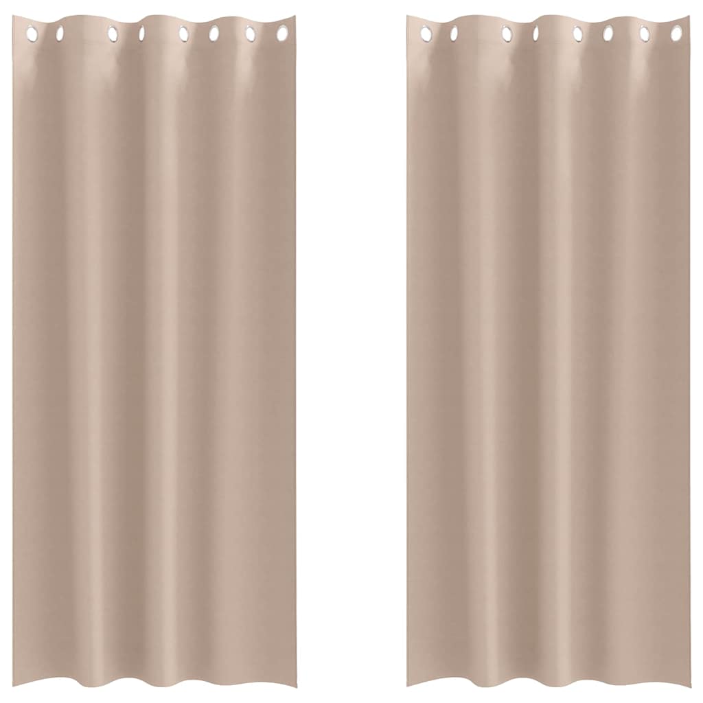Vidaxl zwart-out gordijnen met ringen 2 pcs taupe 245 x 140 cm