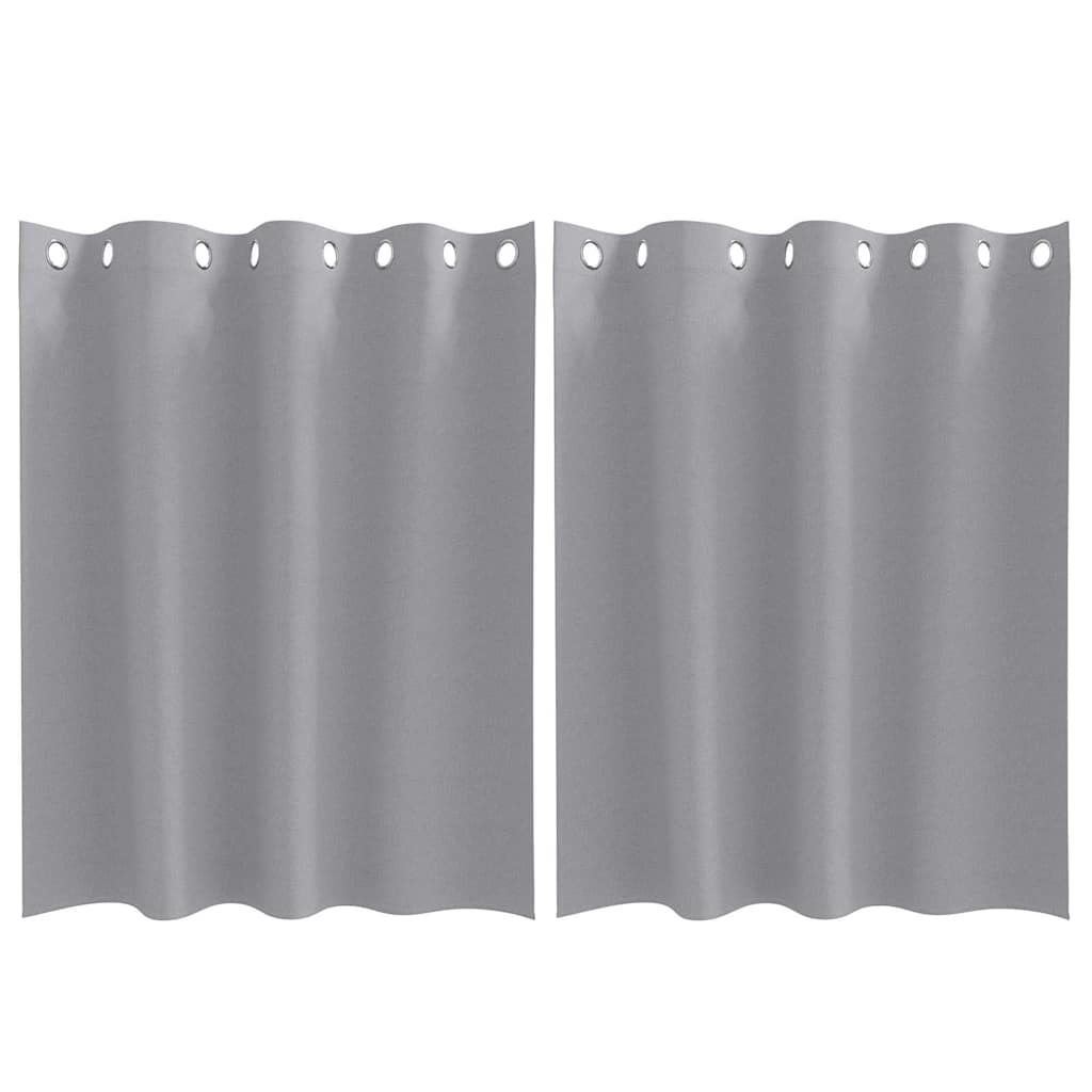 Vidaxl zwart-out gordijnen met ringen 2 pcs lichtgrijs 140 x 140 cm