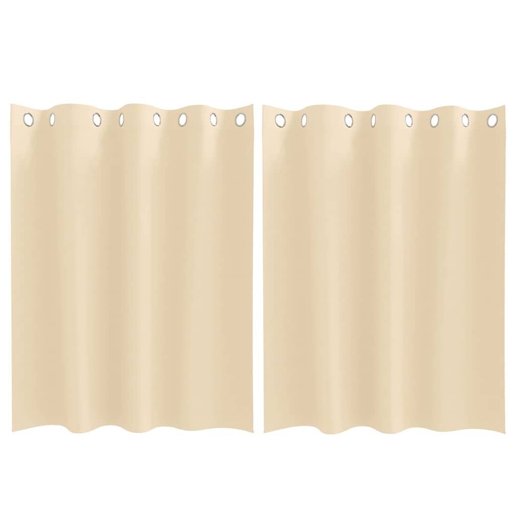 Vidaxl zwart-out gordijnen met ringen 2 pcs crème 140 x 140 cm