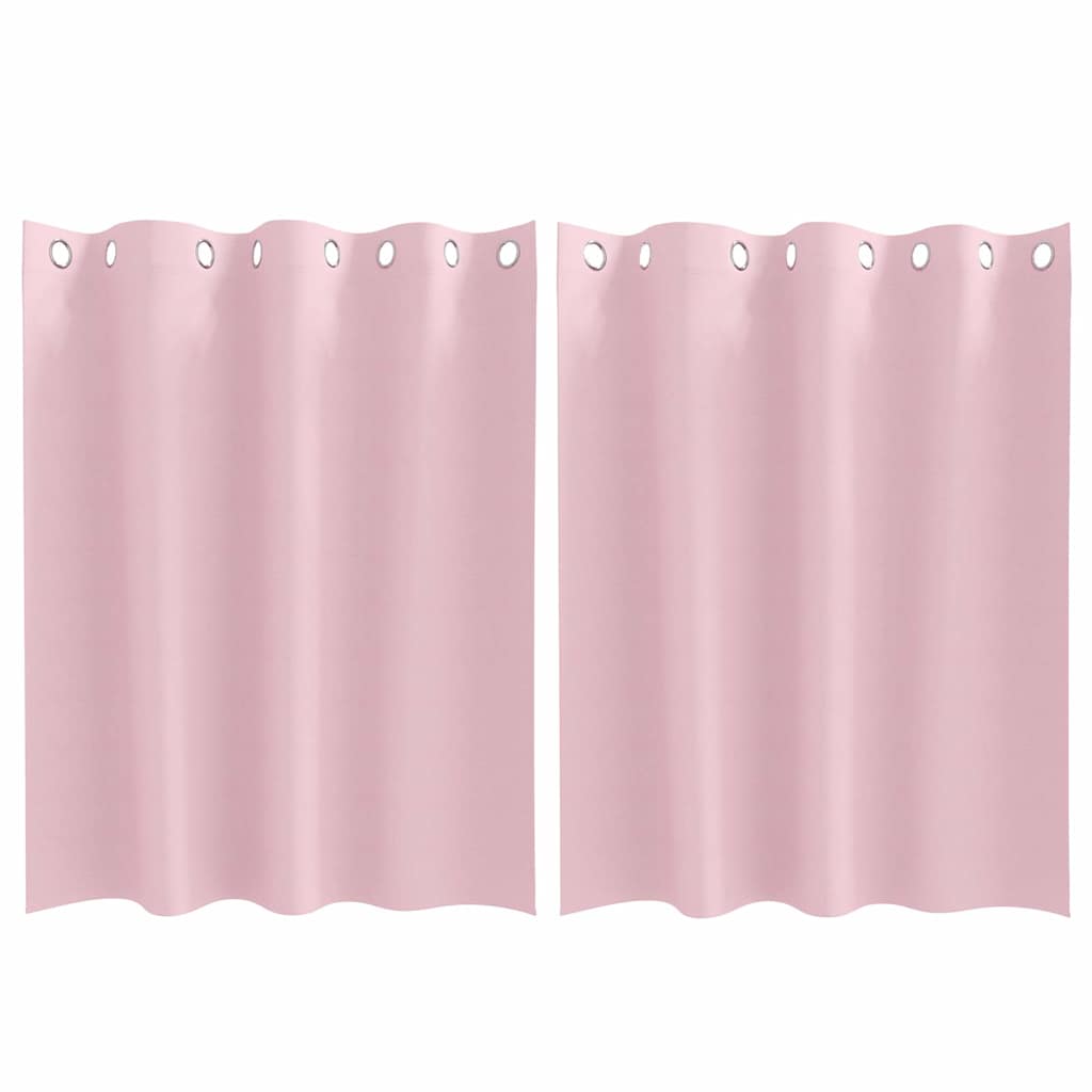 Vidaxl zwart-out gordijnen met ringen 2 pcs babyroze 140 x 140 cm