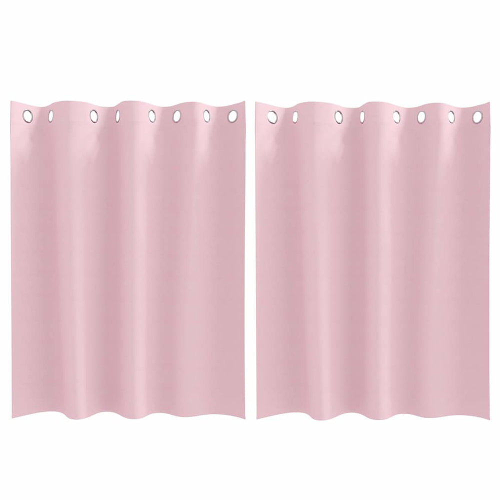 Vidaxl zwart-out gordijnen met ringen 2 pcs babyroze 140 x 140 cm