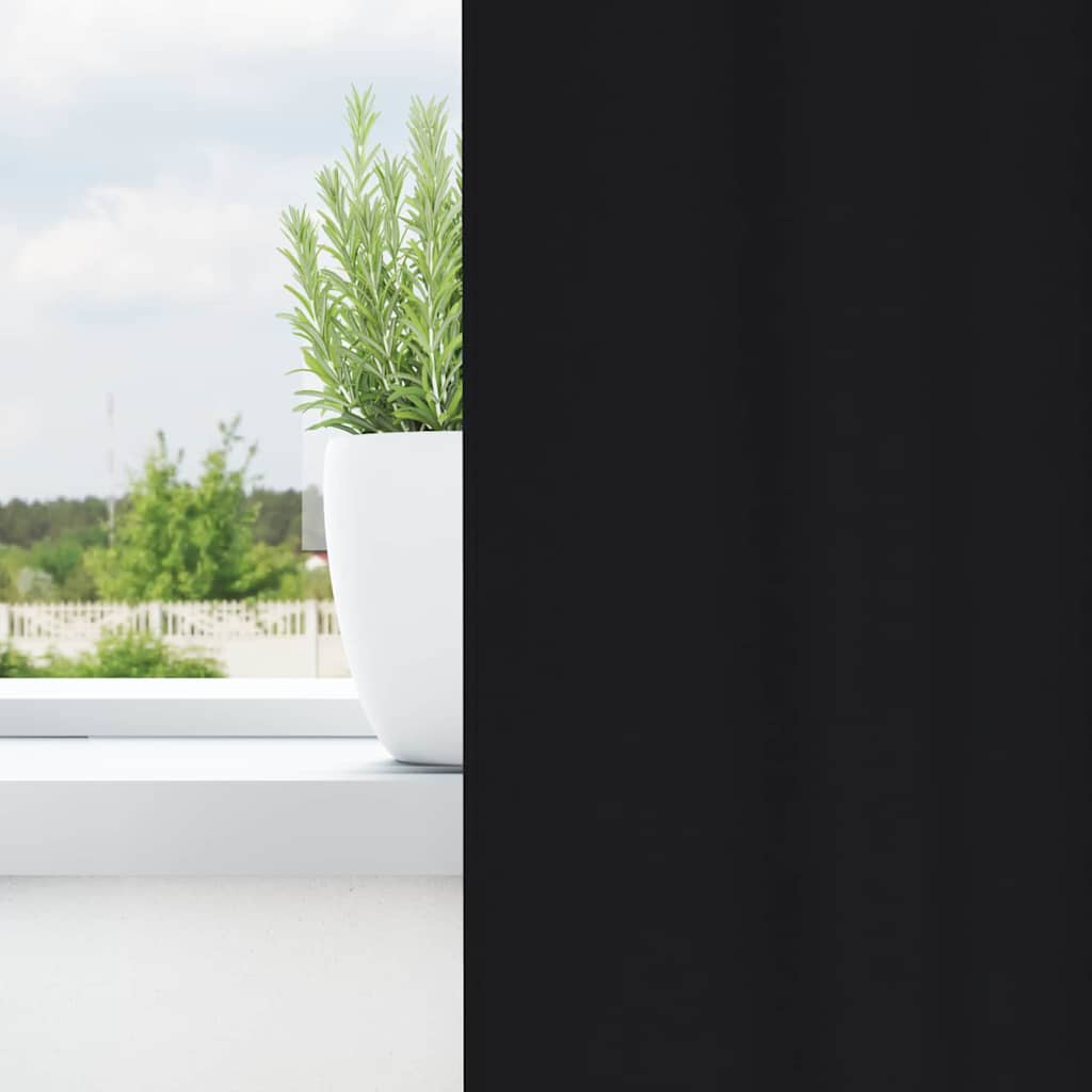 Vidaxl zwart-out gordijnen met ringen 2 pcs zwart 260 x 140 cm