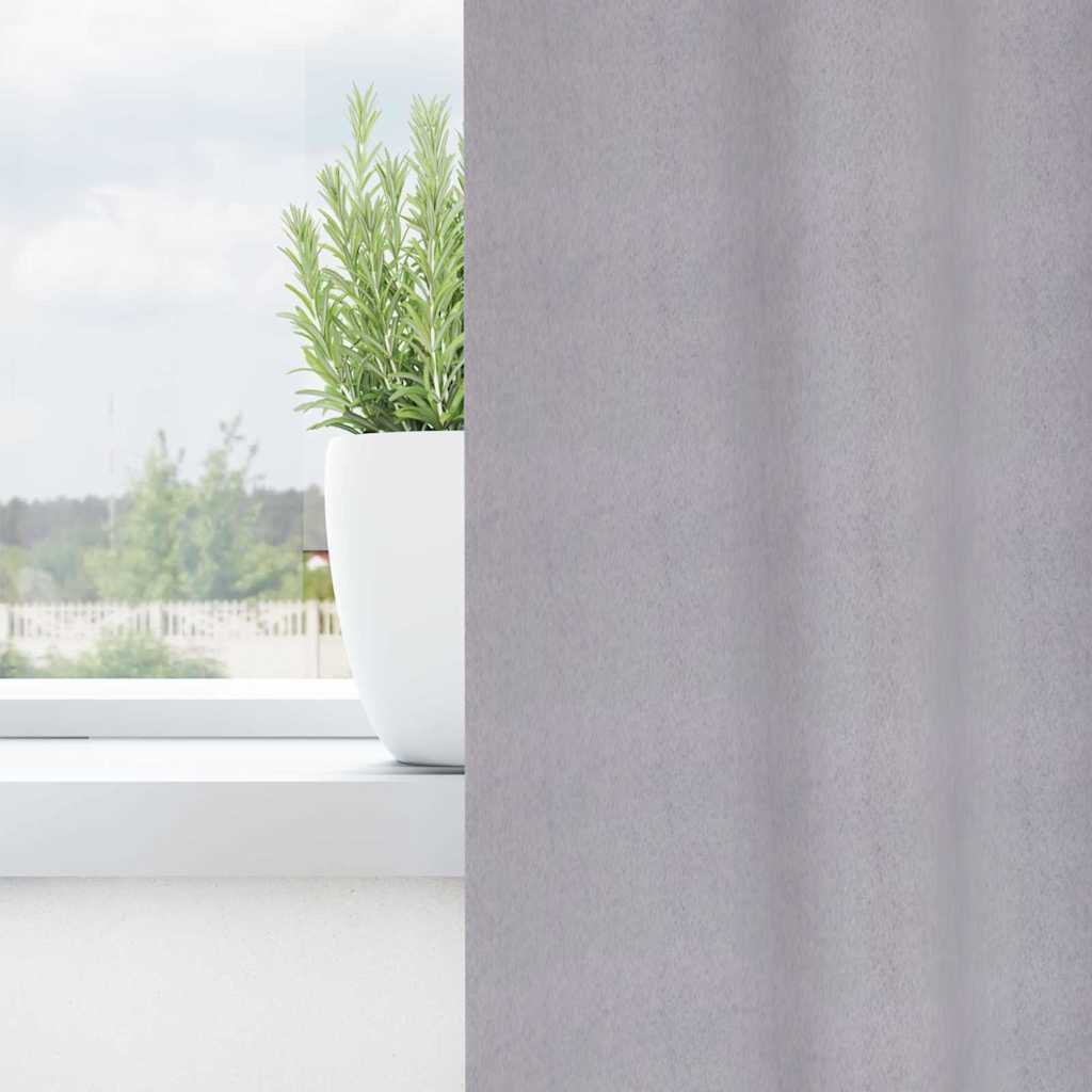 Vidaxl zwart-out gordijnen met ringen 2 pcs metaalgrijs 260 x 140 cm