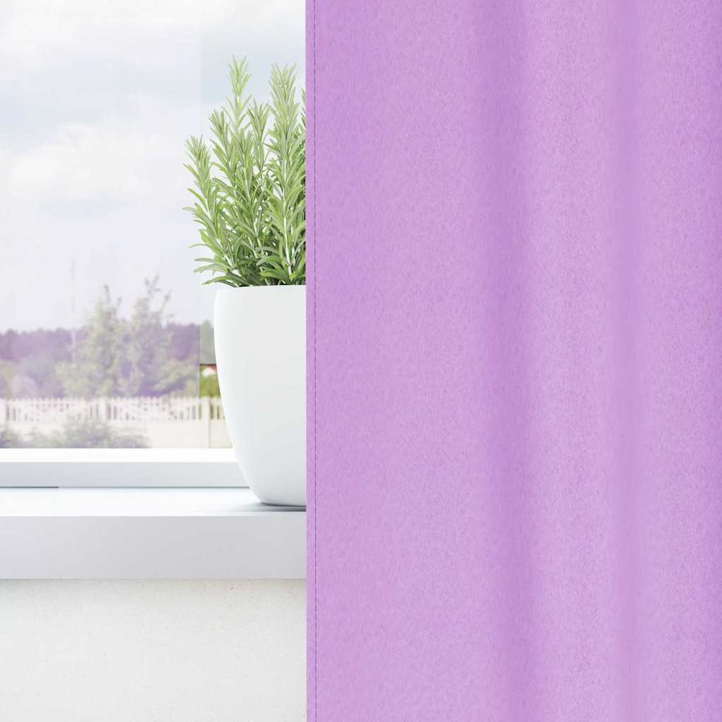 Vidaxl zwart-out gordijnen met ringen 2 st paars 140 x 140 cm