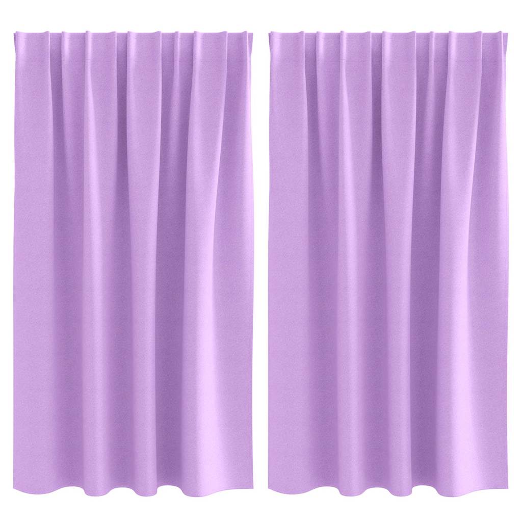 Vidaxl zwart-out gordijnen met ringen 2 pcs paars 140 x 140 cm