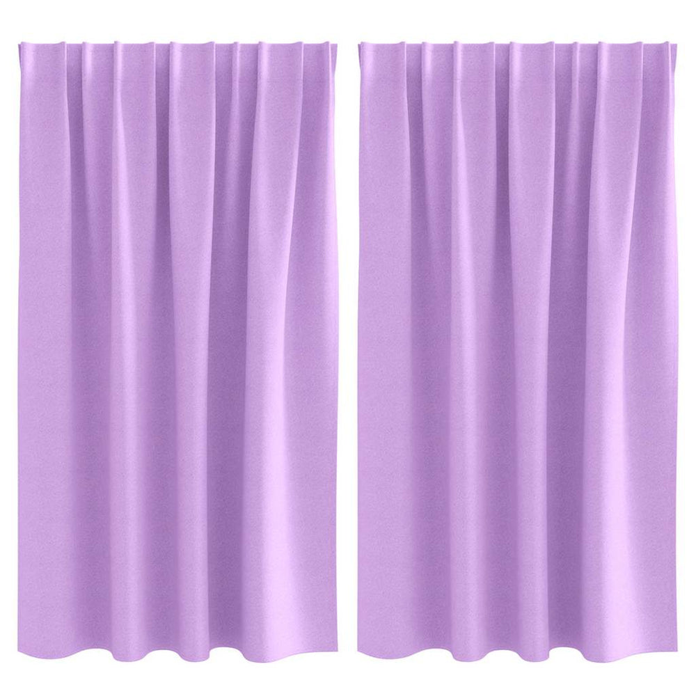 Vidaxl zwart-out gordijnen met ringen 2 pcs paars 140 x 140 cm