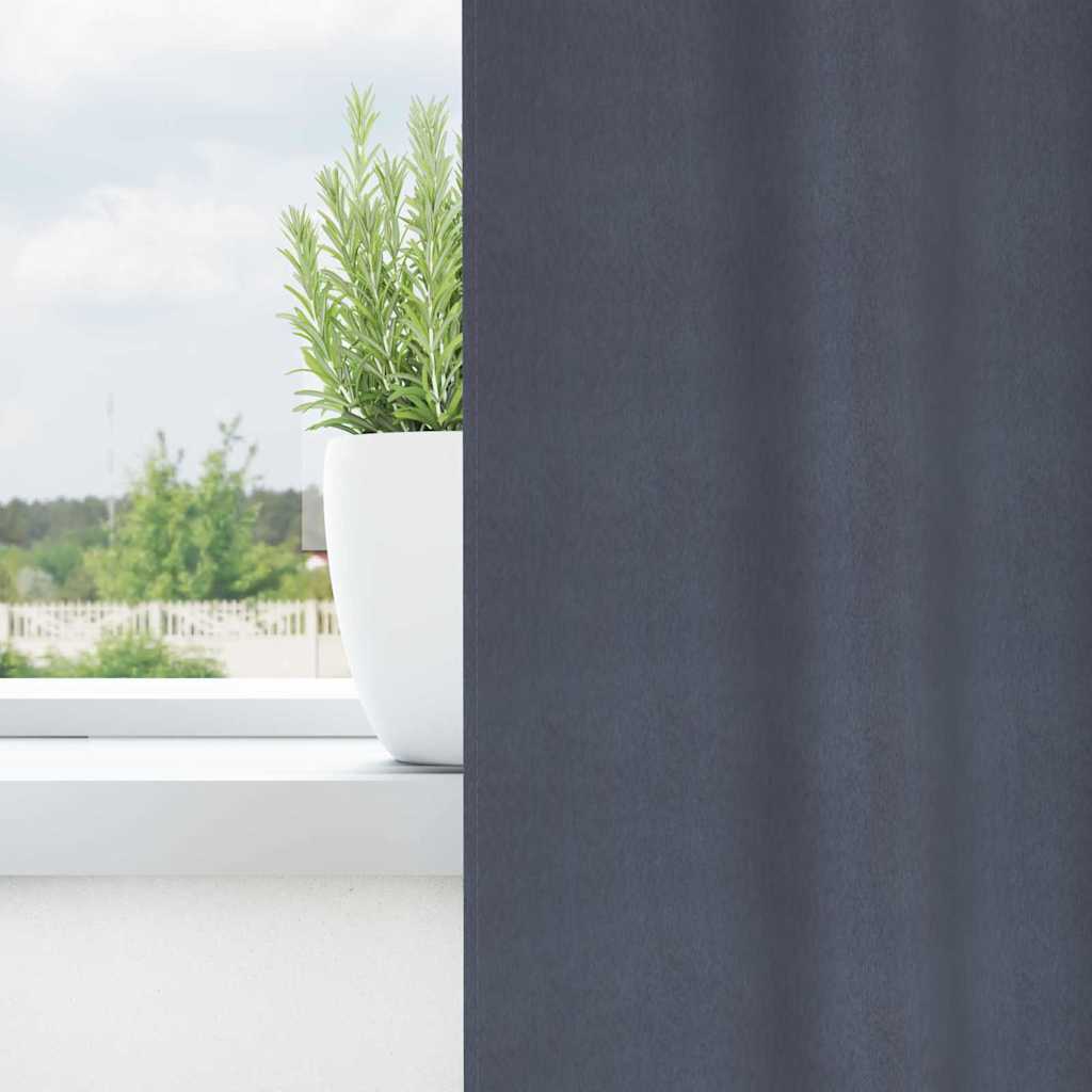 Vidaxl zwart-out gordijnen met ringen 2 pcs antraciet 225 x 140 cm