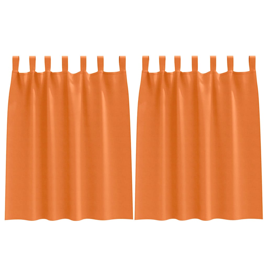 Vidaxl zwart-out gordijnen met ringen 2 pcs feloranje 140 x 140 cm