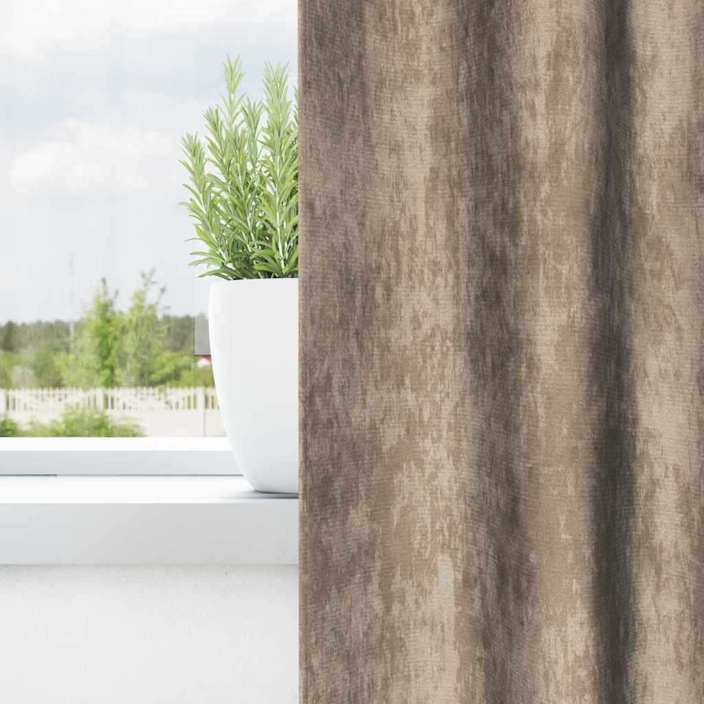 Vidaxl velvet gordijnen 2 st champagne 140 x 140 cm fluweel