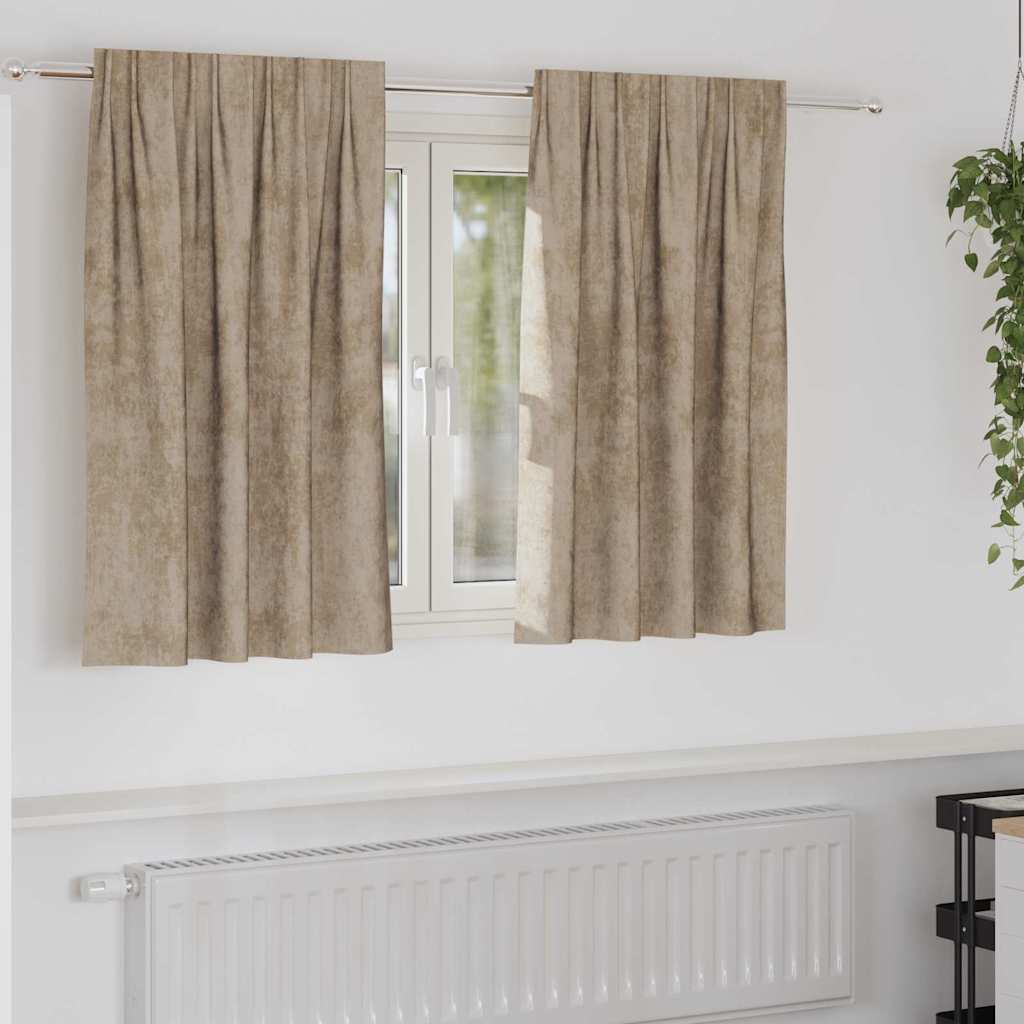 Vidaxl velvet gordijnen 2 pcs champagne 140 x 140 cm fluweel