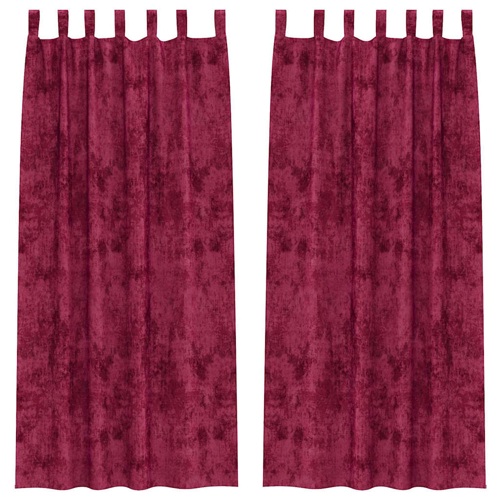 Vidaxl velvet gordijnen 2 pcs wijnrood 225 x 140 cm fluweel