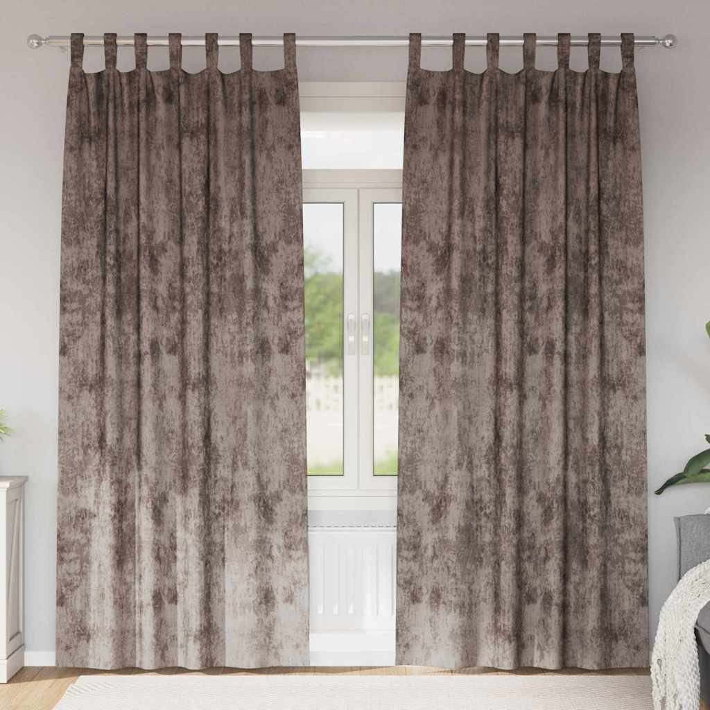 Vidaxl velvet gordijnen 2 pcs cappuccino 260 x 140 cm fluweel