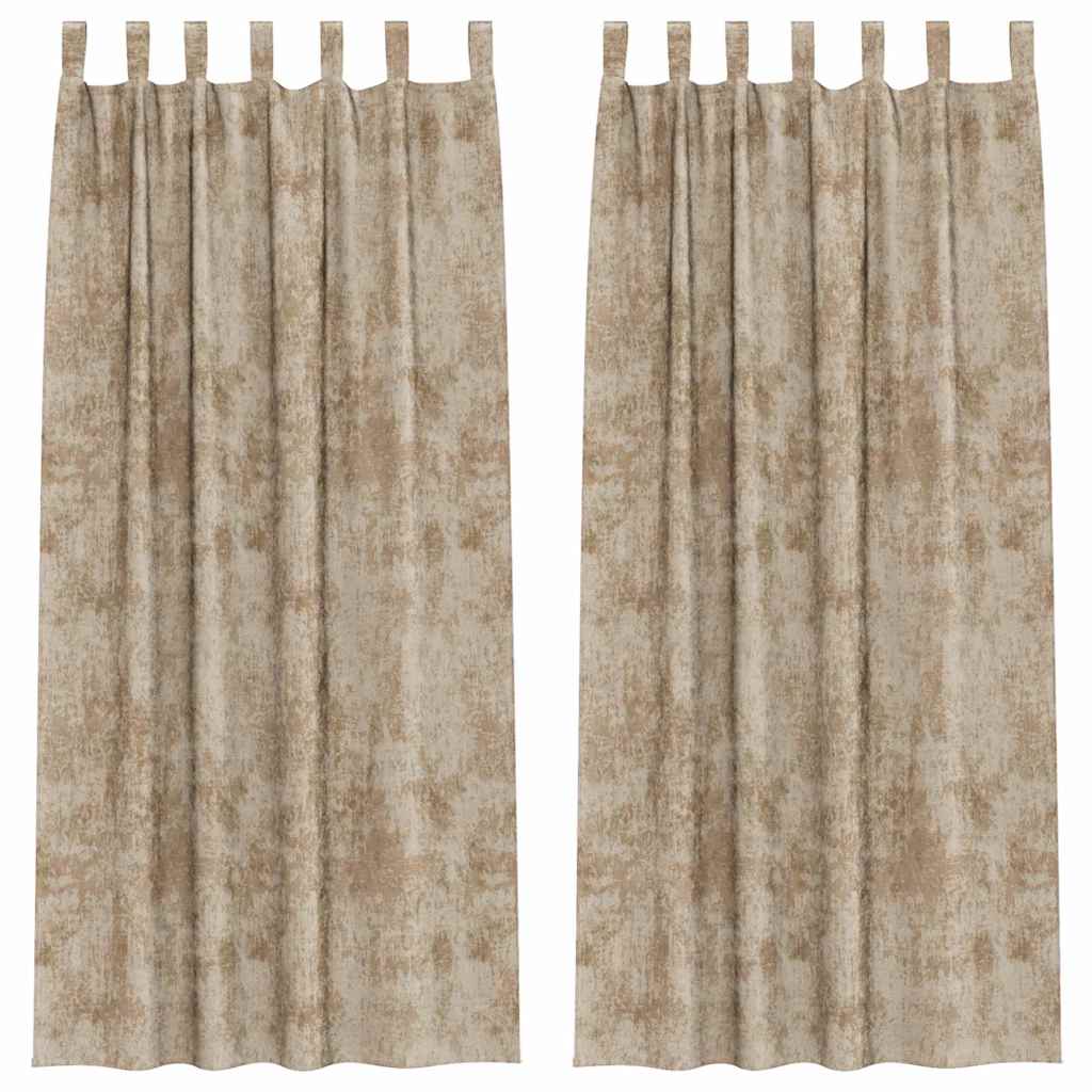 Vidaxl velvet gordijnen 2 pcs champagne 260 x 140 cm fluweel