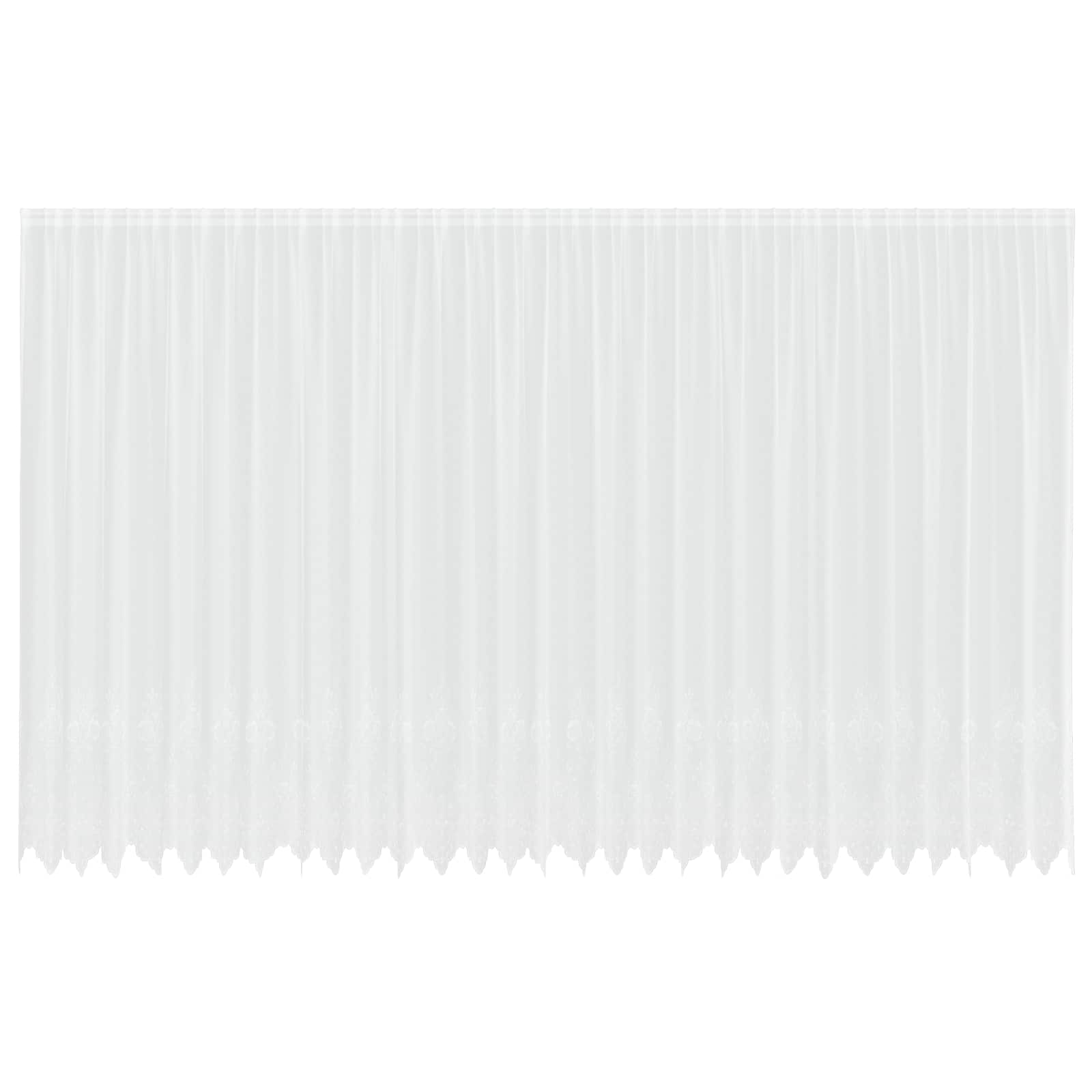 Vidaxl kantgordijn met gordijnen bloemen wit 260x750cm polyester