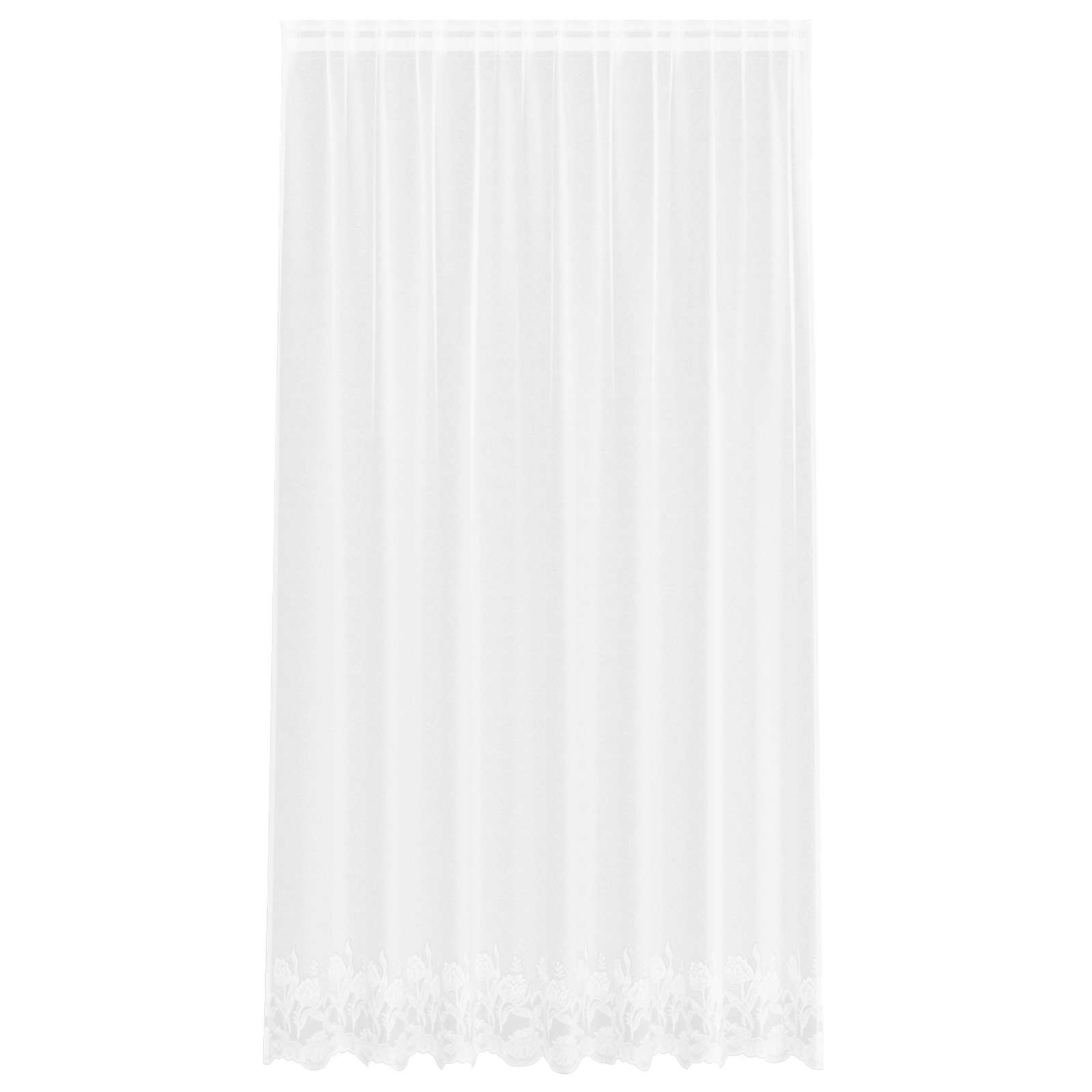 Vidaxl kantgordijn met gordijnen bloemen wit 200 x 200 cm polyester