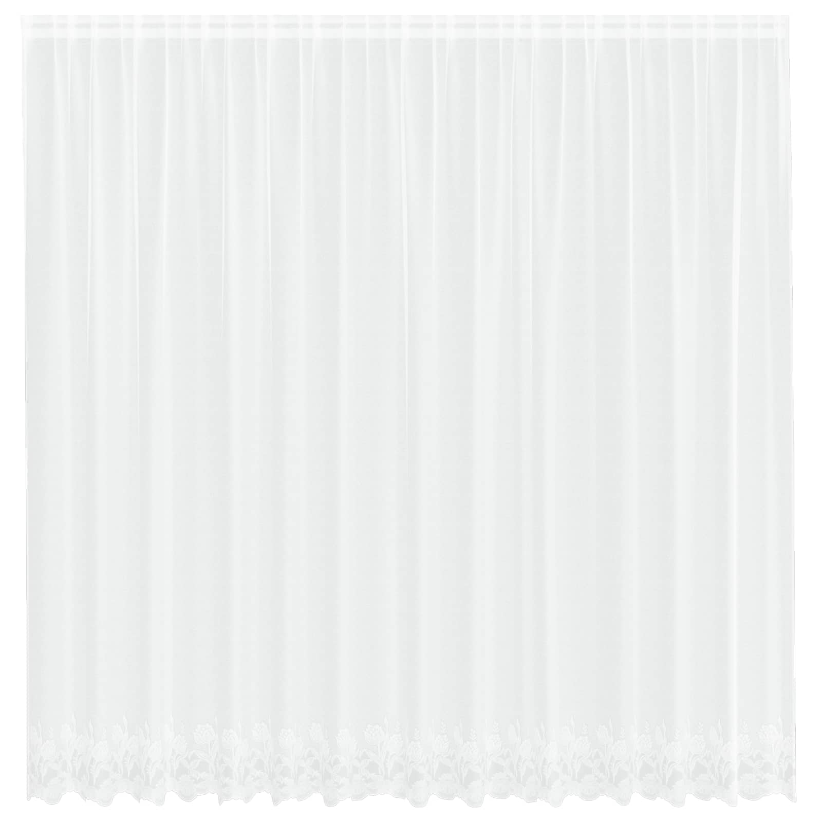 Vidaxl kantgordijn met gordijnen bloemen wit 200 x 400 cm polyester