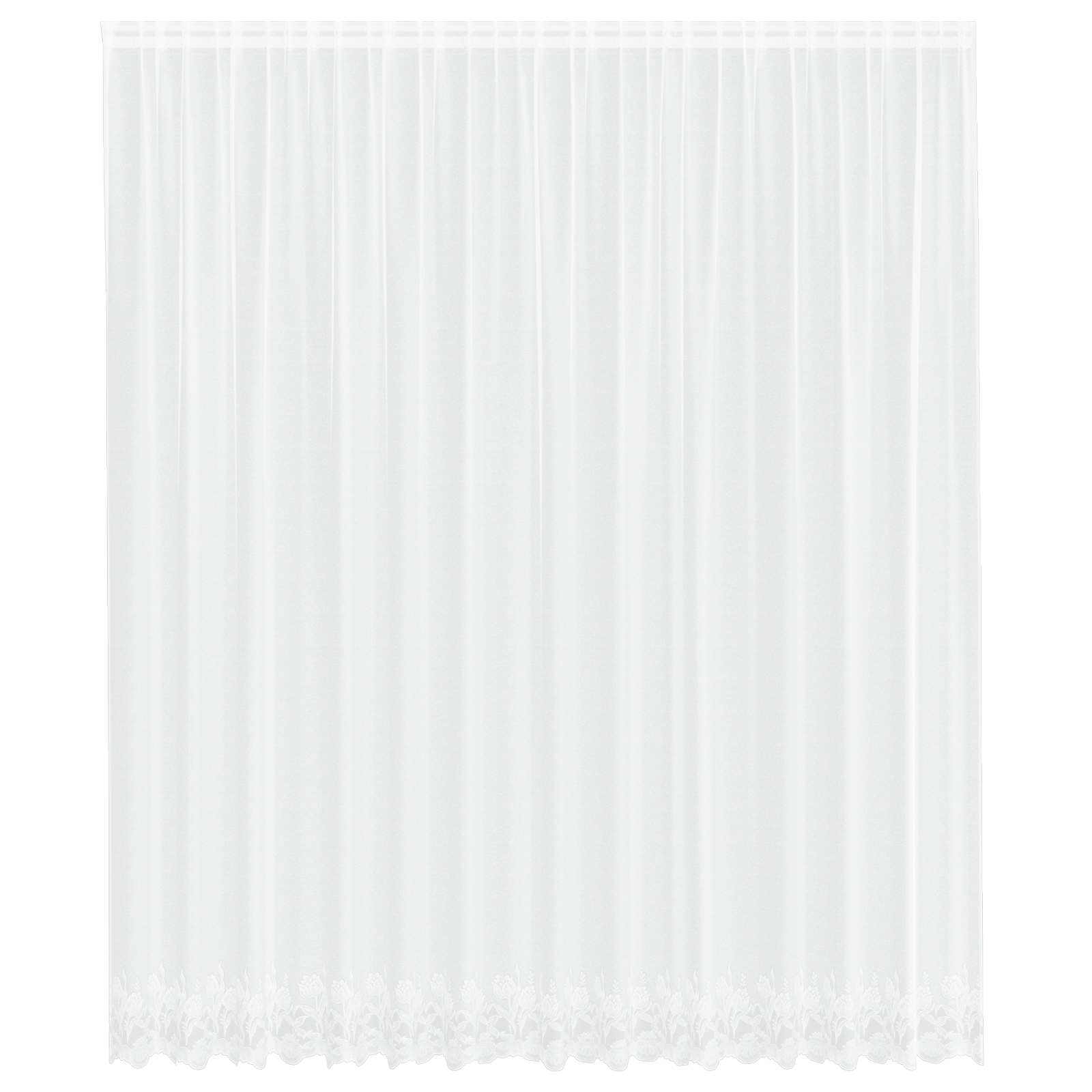 Vidaxl kantgordijn met gordijnen bloemen wit 260 x 400 cm polyester