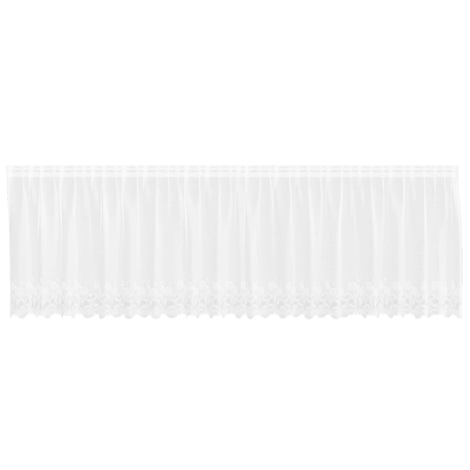 Vidaxl kantgordijn met gordijnen wit 500 x 120 cm polyester