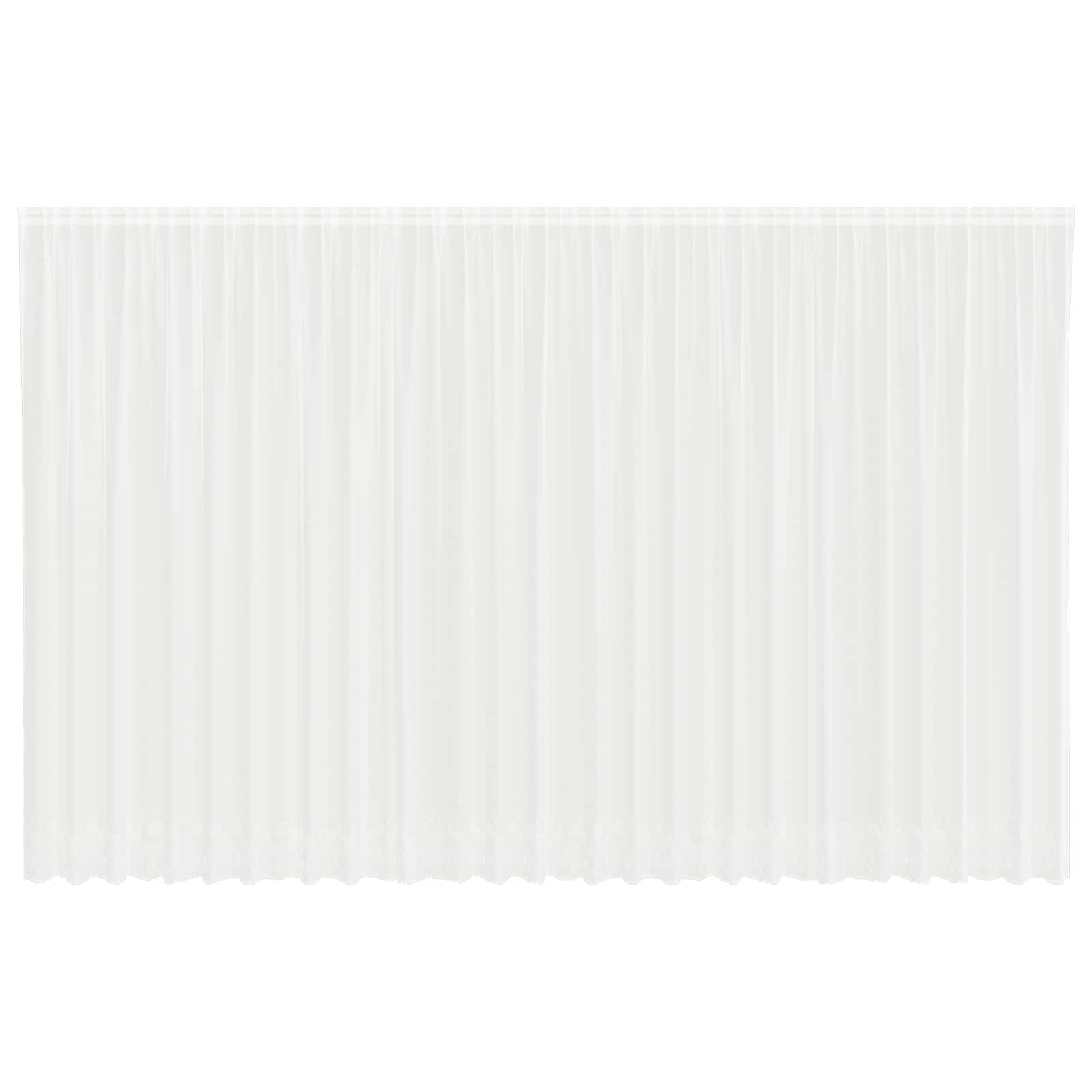 Vidaxl kantgordijn met gordijnen bloemen wit 300 x 750 cm polyester