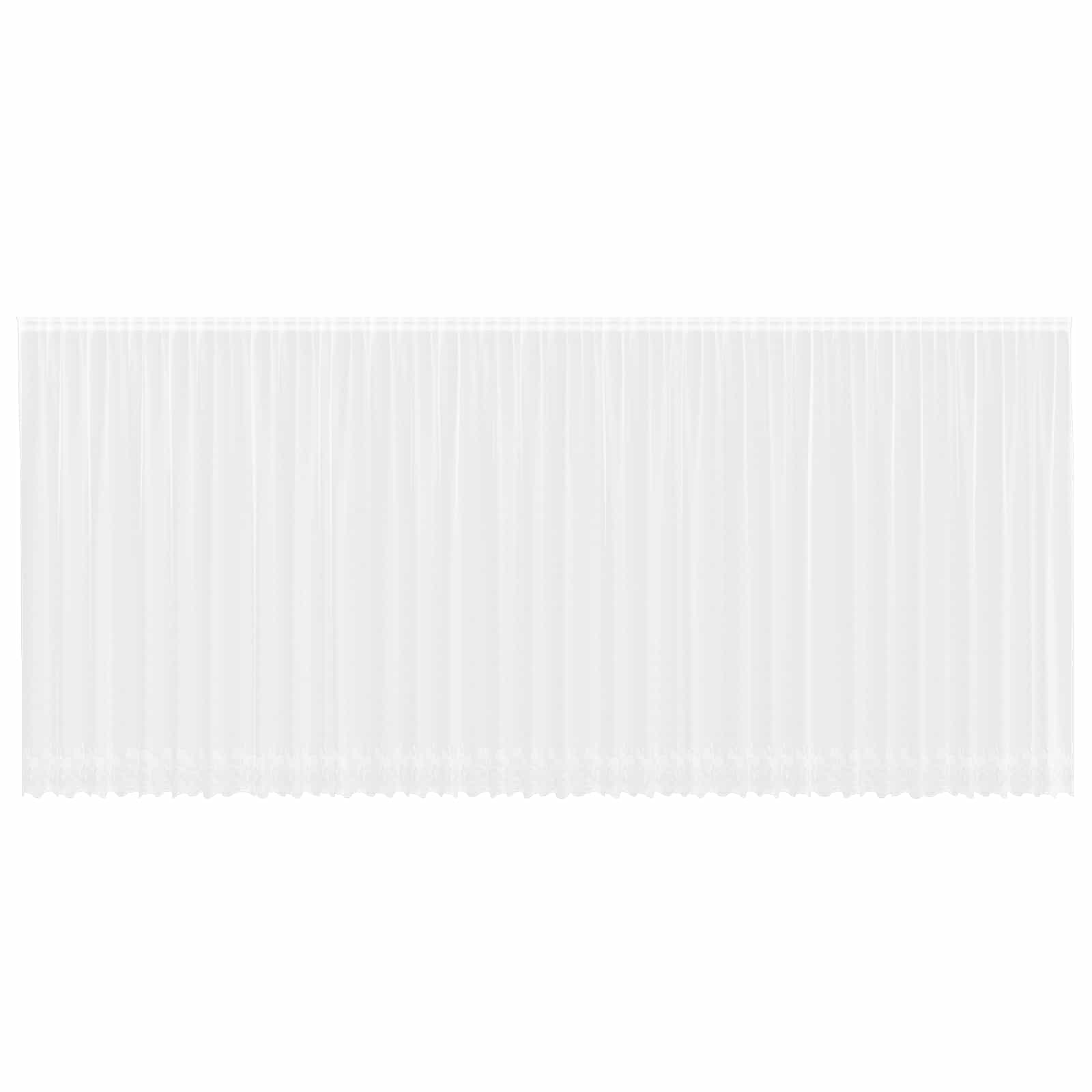 Vidaxl kantgordijn met gordijnen bloemen wit 220 x 900 cm polyester