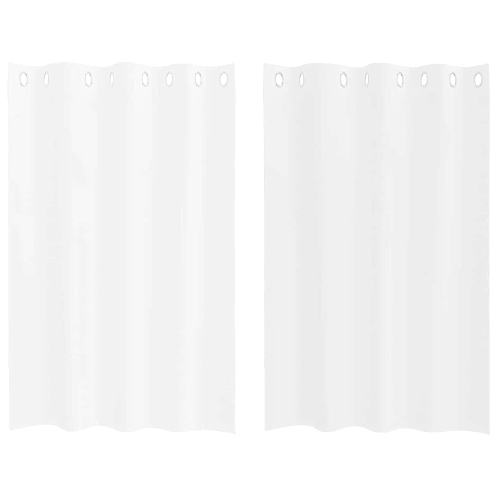 Vidaxl voile gordijn met gordijnen 2 pcs wit 140 x 140 cm polyester