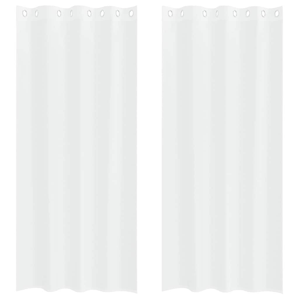 Vidaxl voile gordijn met gordijnen 2 pcs wit 260 x 140 cm polyester