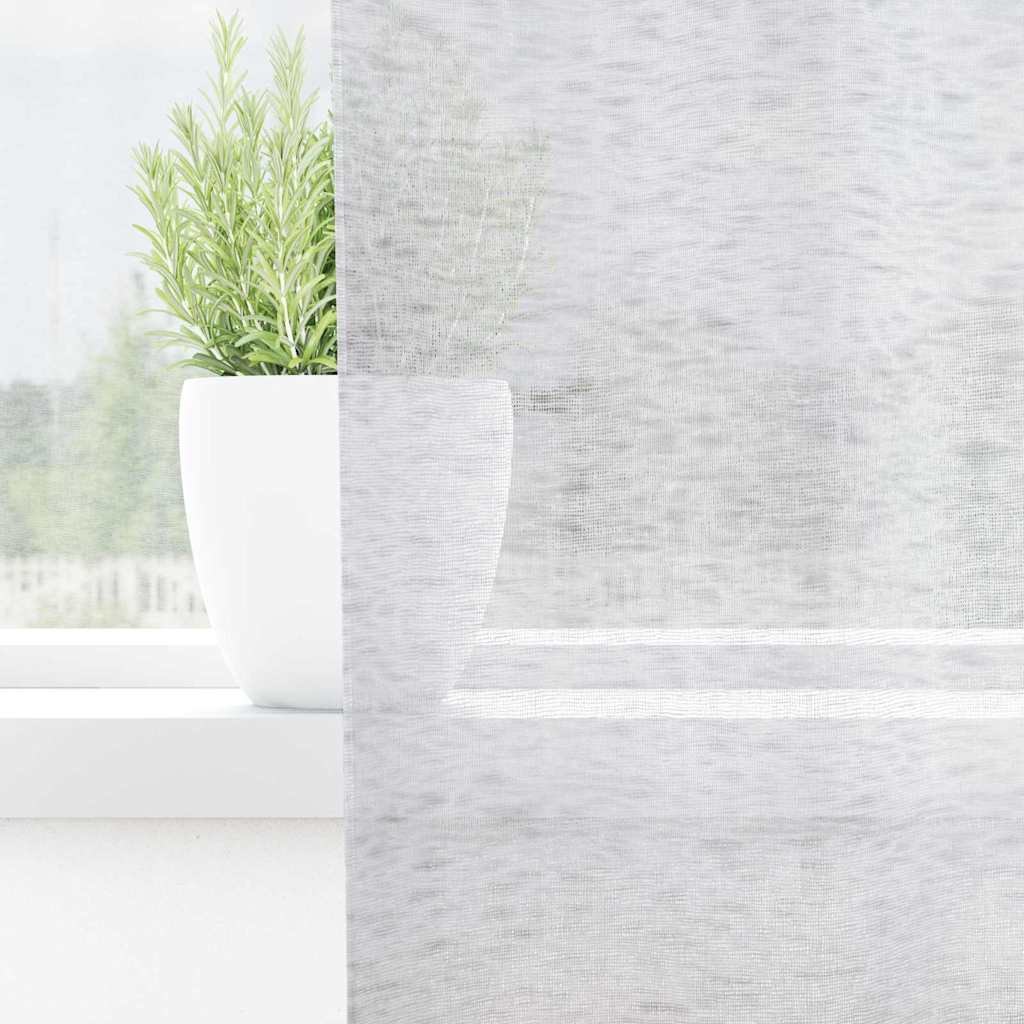 Vidaxl voile gordijn 2 pcs lichtgrijs 260 x 140 cm polyester