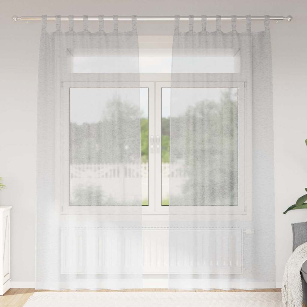 Vidaxl voile gordijn 2 pcs lichtgrijs 260 x 140 cm polyester