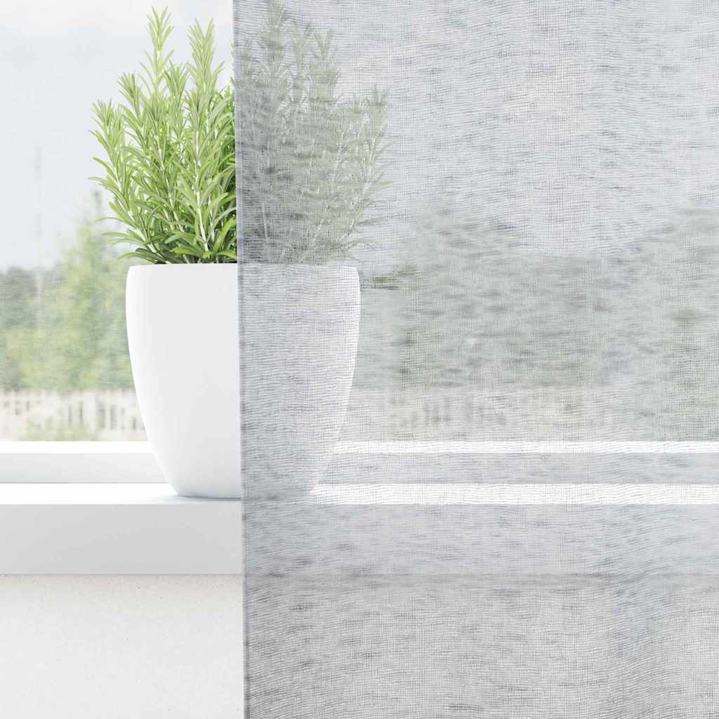 Vidaxl voile gordijn 2 pcs donkergrijs 260 x 140 cm polyester