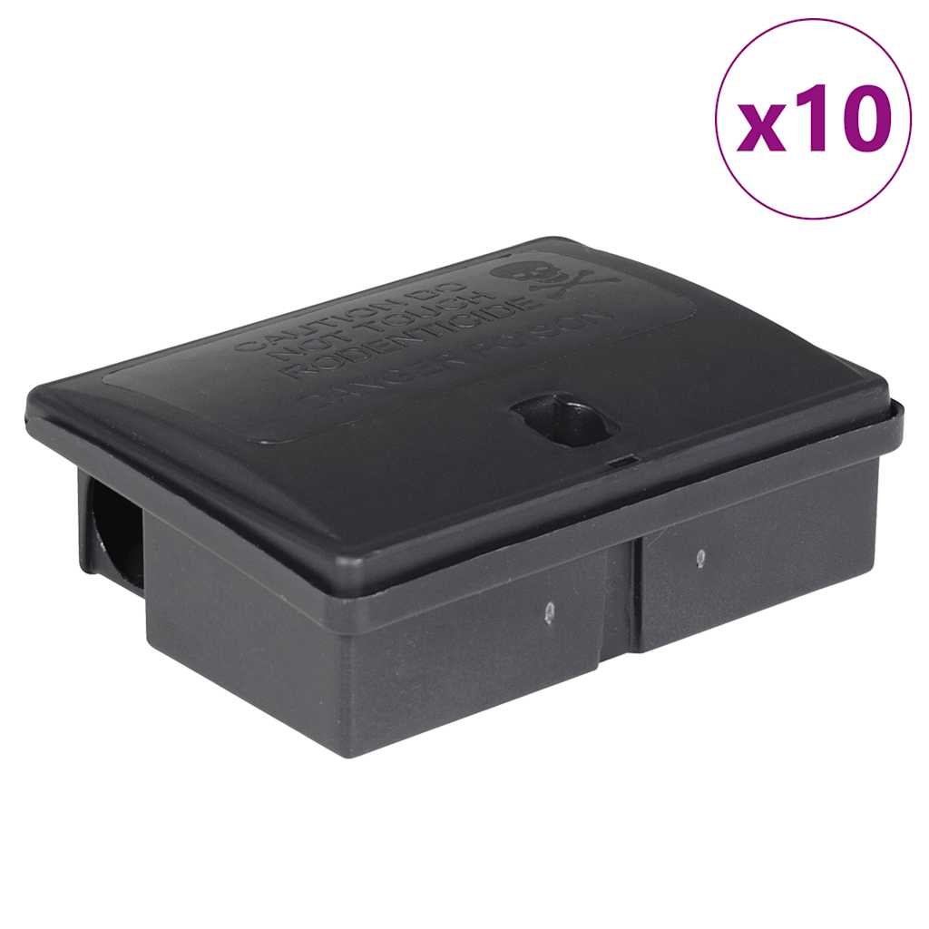 Vidaxl muizenvallen 10 st 13x10x4 cm zwart