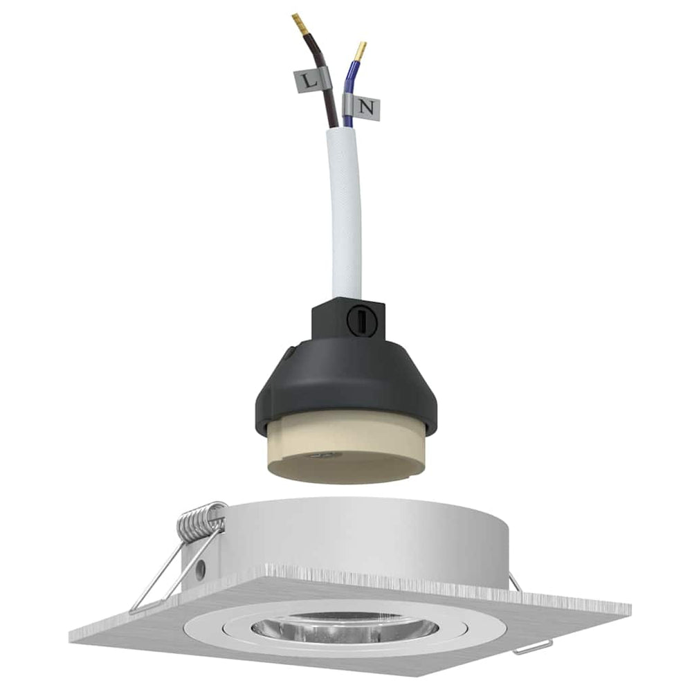 Vidaxl spotje 12 st zilver 9 x 9 x 2 cm aluminium