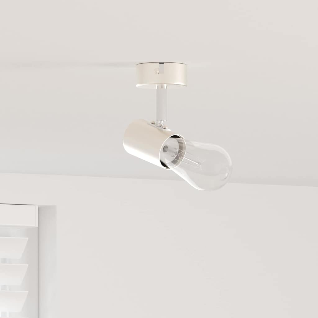 Vidaxl plafondspot met schijnwerpers nikkel 6,5 x 6 x 11,5 cm metaal