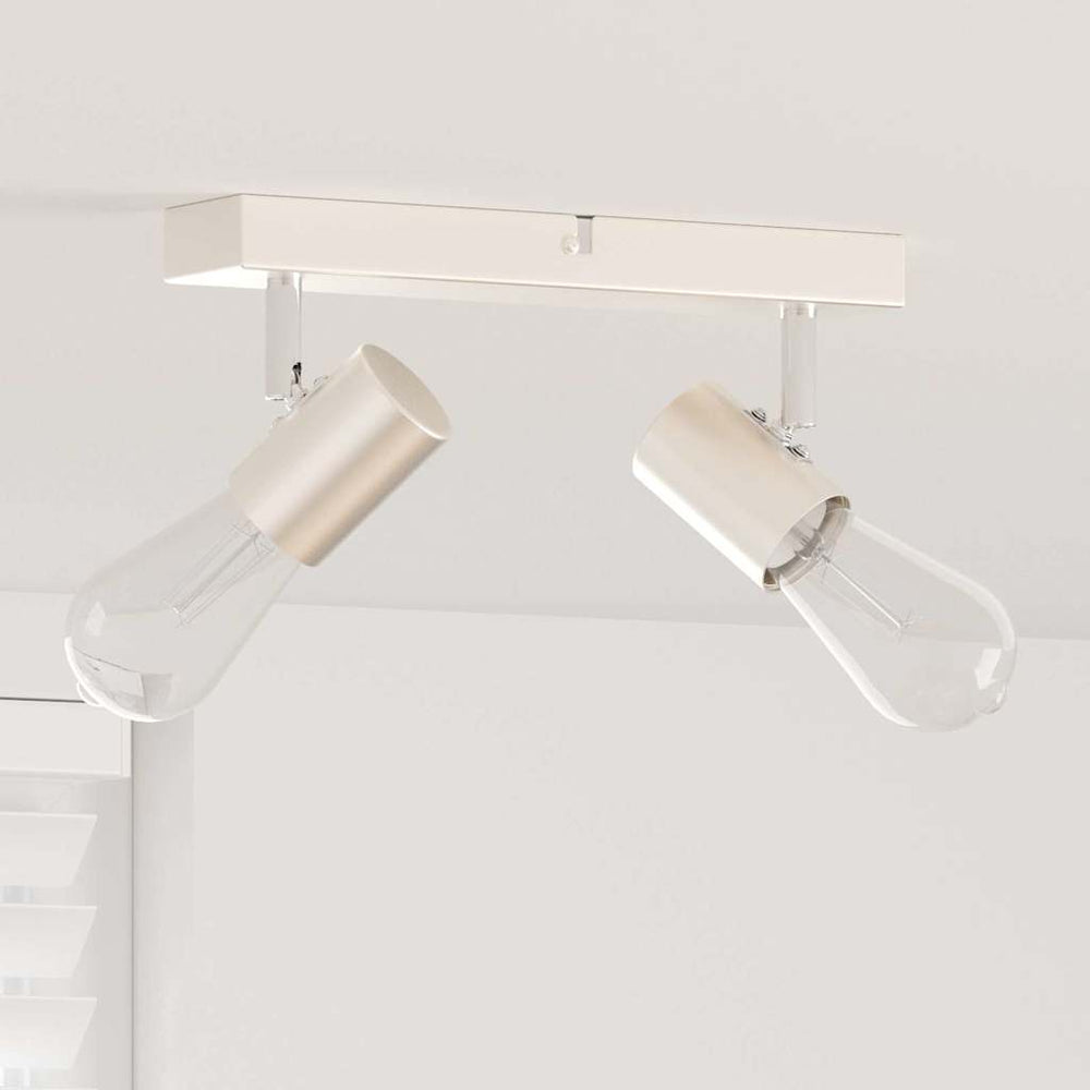 Vidaxl plafondspot met schijnwerpers nikkel 26 x 6,5 x 11,5 cm metaal