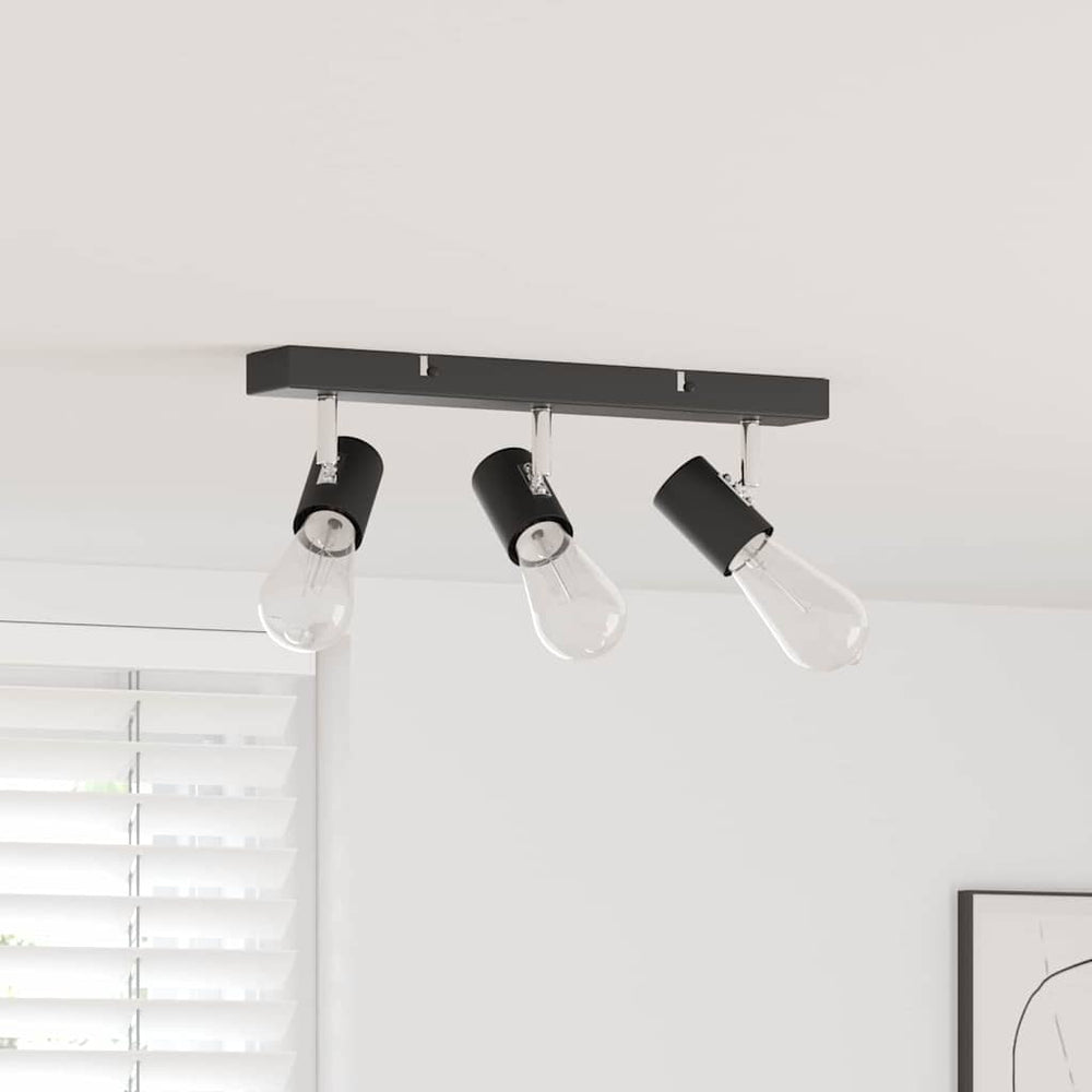 Vidaxl plafondspot met schijnwerpers zwart 38 x 6,5 x 11,5 cm metaal