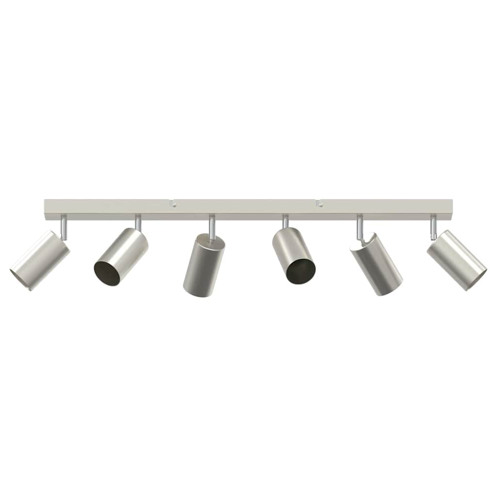 Vidaxl plafondspot met schijnwerpers nikkel 73 x 6 x 16 cm metaal